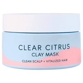 Mermaid + Me The Clear Citrus Clay Mask (200 ml) - Hair Treatment for Sensitive Scalp - Anti Dandruff Hair Mask with Clay - Vegan Hair Care - Grapefruit Extract