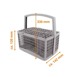 DL-pro Universal Cutlery Basket Dishwashers such as Bosch Siemens Neff Balay 00668361 668361 AEG LG Cutlery Basket Cutlery Tray Dishwashers Dishwasher, Gray