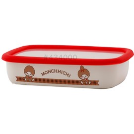 Fuji Hollow Monchhichi Check Shallow Type Square Container M MNC-M
