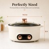 4-Compartment Hot Pot, 6L Large Stew Pot with Divider, Dual