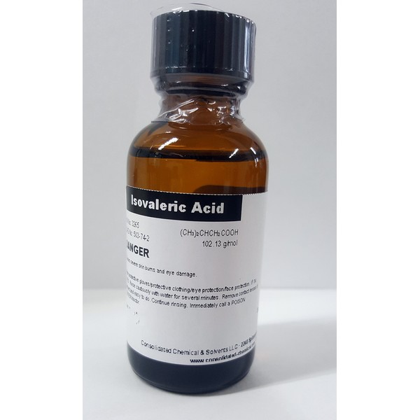 Isovaleric Acid Fragrance/Aroma Compound High Purity 120ml (4 fl oz) Poly Bottle