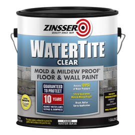 Zinsser 306607 WaterTite Waterproofing Floor and Wall Paint, Gallon, Clear
