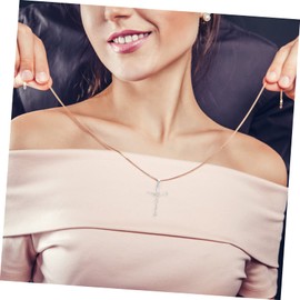 COHEALI 2sets DIY Cross Pendant Retro Jesus Tree Cross Necklace for Women Crucifix Holy Communion Present 2pcs*2