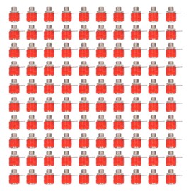 100Pcs 4mm Banana Plug Socket Binding Post Cross Connector Plug Socket Binding Post TerminalsRed