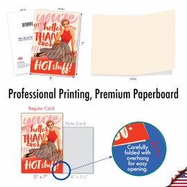 NobleWorks - 10 Blank Funny Cards Boxed - Assortment of All Occasion Notecards with Envelopes - O+D Power Girls AC6682OCB-B1x10