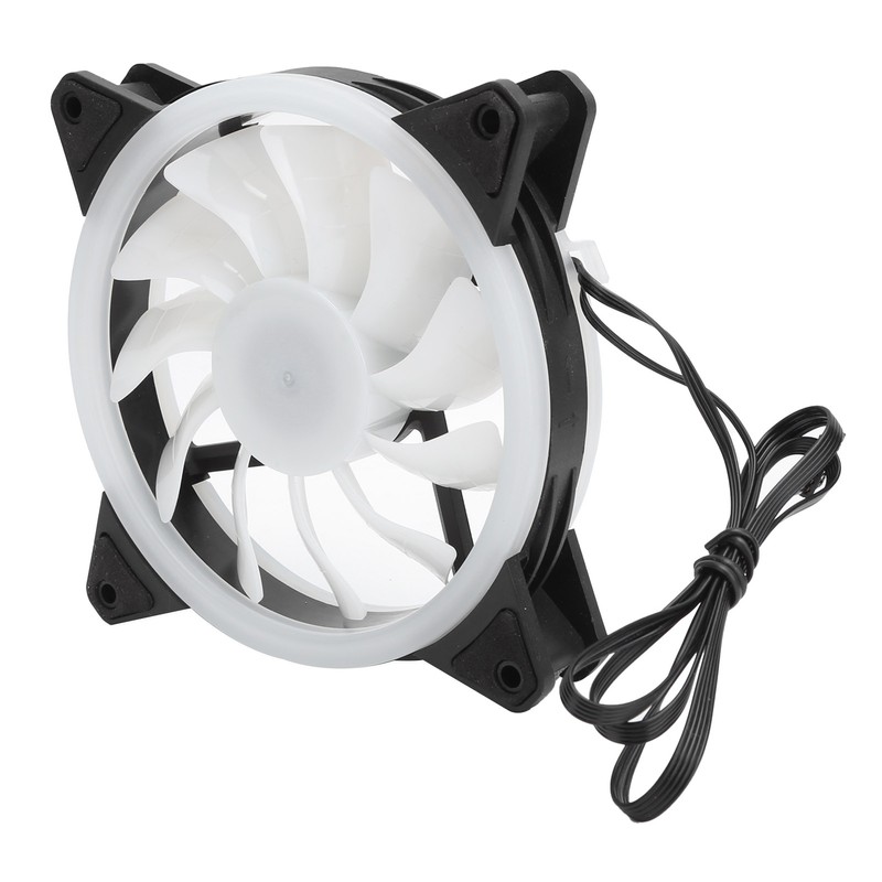 3Pcs Computer Chassis Cooling Fan Mute 6‑Pin Dual RGB Lights