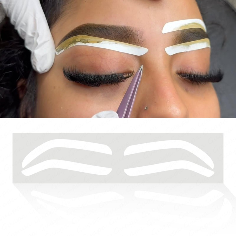 Permanent Makeup Eyebrow Auxiliary Stickers,Airbrush Brow Stickers Stencils Shape Tape,Brow