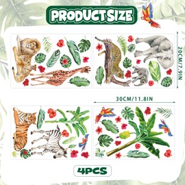 Wall Tattoo Safari Animals, Jungle Animals Luminous Wall Sticker Luminous Stickers Jungle Animals Wall Sticker Wall Sticker for Children's Room Girls Boys Bedroom Baby Room Decoration