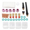 38Pcs TIG Welding Accessory Set Ceramic Nozzle Glass Cup Connector