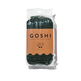 Esponja Exfoliante Ducha Resistente Desgarros Secado Rápido Baño Todo Tipo Pieles Color Verde Musgo Fabricada Japón