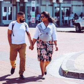 dreamgenii SnuggleRoo Hybrid Baby Carrier and Wrap, With Handy travel Bag, Suitable From Birth To Toddler - Light Grey