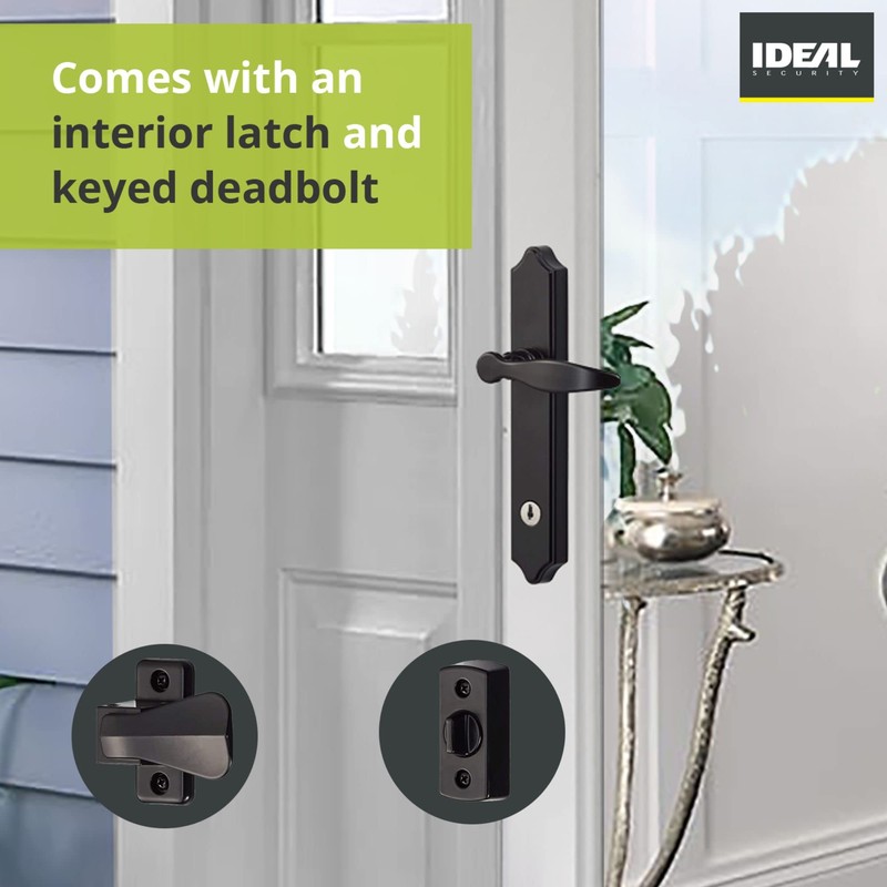 Ideal Security 1216 Surface Mount Storm Door Handle with Lock