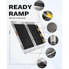 2FT Portable Wheelchair Ramp, Aluminum Folding Handicap Ramp with Handle,
