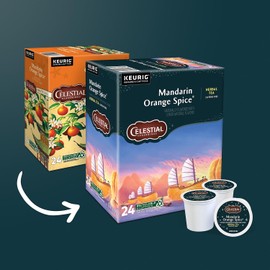 Celestial Seasonings Mandarin Orange Spice Herbal Tea, Keurig® K-Cup® Pods, 24/Box (14735)