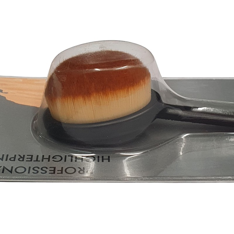 Mibella Professional Highlighter Brush, Ergonomic Handle, Black, Makeup, Face, Cosmetics,