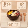 ZISHAN 3PCS Coconut Bowl Set, Large Coconut Shell Bowls for