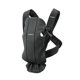 BabyBjörn Baby Carrier Mini, Charcoal Gray, 3D Jersey | Infant Carrier (7-25 lbs), Ergonomic, Easy-to-Use