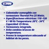 CALENTADOR SUMERGIBLE C/TERMOSTATO THERMALPRO 25 W