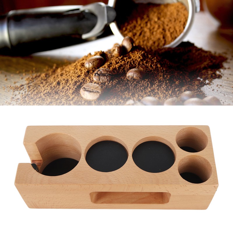 Wood Coffee Filter Tamper Holder Wooden Coffee Tamper Mat Stand