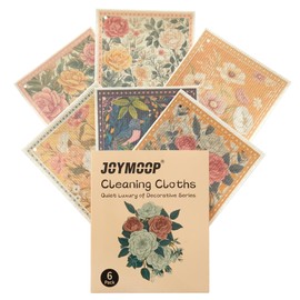 JOYMOOP 6 Pack Dishcloths for Kitchen, Reusable Absorbent Non-Scratch Cleaning Cloths, Washable Quick-Drying Rags for Cookware and Household, 6.7×7.9 Inch