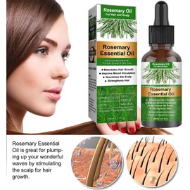 Hair Growth Rosemary Essential Oil, Hair Treatment Oil, Refreshing Non-Greasy Hair Oil for Damaged Hair & All Hair, Nourishes Scalp and Stimulates Hair Growth, Prevent Hair Loss, Strengthen Hair, (2 PACKS)