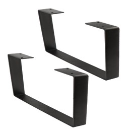 Osring 6 Inch Coffee Table Legs U-Shaped, 2pcs Solid Steel Table Legs for Furniture, TV Stand and Bench, Black