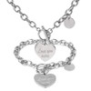 UALGL Heart Necklace Heart Bracelet Lock Necklace Lock earring for