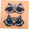 Baluue 2pcs Cat Eye Mask Breathable Cotton Eyeshade for Sleeping