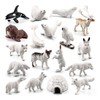 Arctic Animal Figurine Set 18pcs Kid Simulated Arctic Hare Reindeer