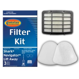 EnviroCare Premium Replacement Vacuum Cleaner Filters made to fit Shark Navigator Lift Away Models. 1 HEPA Filter and 2 Washable Foam and Felt Pre-Filters