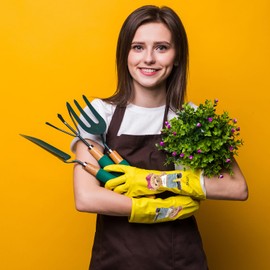 ROYIPAI 4 Pairs Kitchen Rubber Cleaning Supplies Cute Patterns Gloves Household Cleaning Gloves For Dishwashing (Cute Bear serial 1, Large)