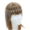 Boho Head Chain Crystal Rhinestone Headpiece Egyptian Tassel Hair Chain