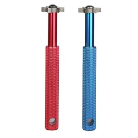 Sword &Shield sports Golf Club Groove Sharpener Tool Golf Club Re-Grooving Cleaning Tool 6-Tip for Optimal Backspin and Ball Control with Wedges and Utility Clubs (Blue+Red)