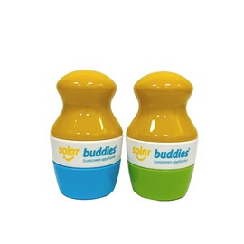 DUO BG Solar Buddies Refillable Roll On Sponge Applicator For Kids, Adults, Families, Travel Size Holds 100ml Travel Friendly for Sunscreen, Suncream 