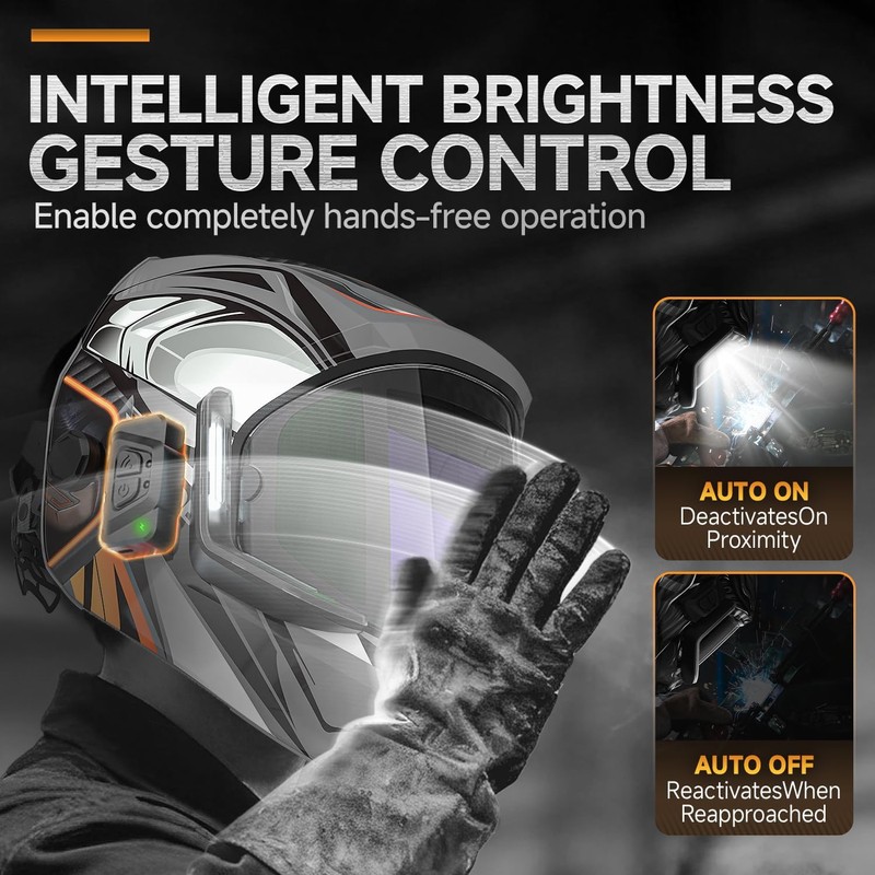ANDELI Welding Helmet - 180° Panoramic 6 Arc Sensor True