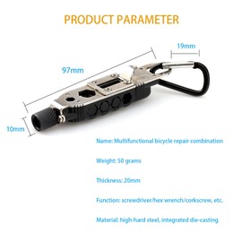 Buspoll Portable Multifunctional EDC Tool; Ratchet Screwdriver and nut Driver, hex Wrench, Bicycle Repair Manual Tool