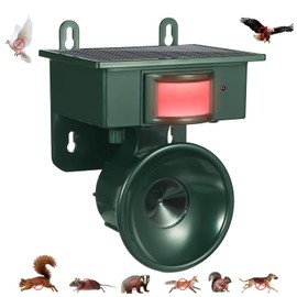 2026 Upgraded Ultrasonic Bird Repeller Solar Powered Outdoor Motion Activated Bird Pigeon Deterrents for Outside Woodpecker Goose Repellent Devices for Rooftops Porch Patio Balconies