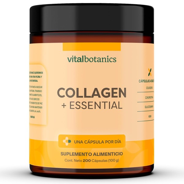 Condroitina Glucosamina, MSM y Colgeno. Con 200 cpsulas de 500mg