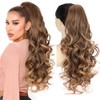 PORSMEER Ponytail with Clip, Claw Clip in Hair Extensions, Claw