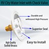 YTFSA RV City Water Inlet With Check Valve, 3/4 NH