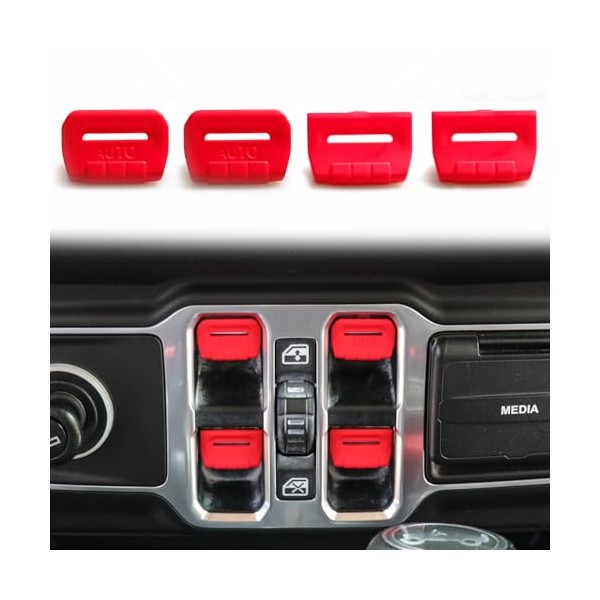 West-xingzhe West-xingzhe for Jeep Wrangler JL Accessories, Red Window Switch
