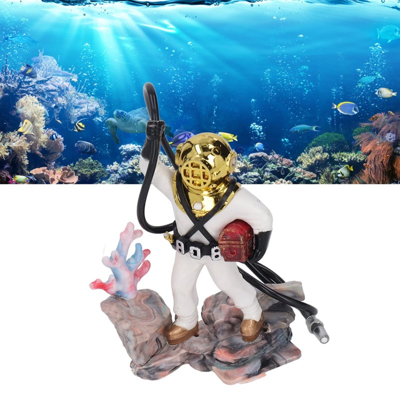 Diver Fish Aquarium Ornament Diver Air Action Aerating Diver Aquarium