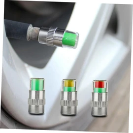 CHILDWEET 4Pcs Auto Tire Caps Durable Pressure Monitor Valve Caps for Cars Visually Alerts Low Tire Pressure to Prevent Wear and Blowouts