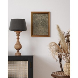 HUARCEY Gold Framed Canvas Wall Art, Antique Sketch Landscape Pictures Vintage Decor, Bedroom Kitchen Shelf Decor, Dark Moody Retro Country Farmhouse Canvas Paintings, 12x16inch