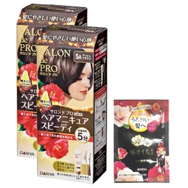 Salon de Pro Hair Manicure Speedy 5A (Ash Brown), Gray Hair Dye, Can Be Placed, 5 Minutes, Easy to Use, Low Strain on Hair, 2 Bottles + Bonus Included