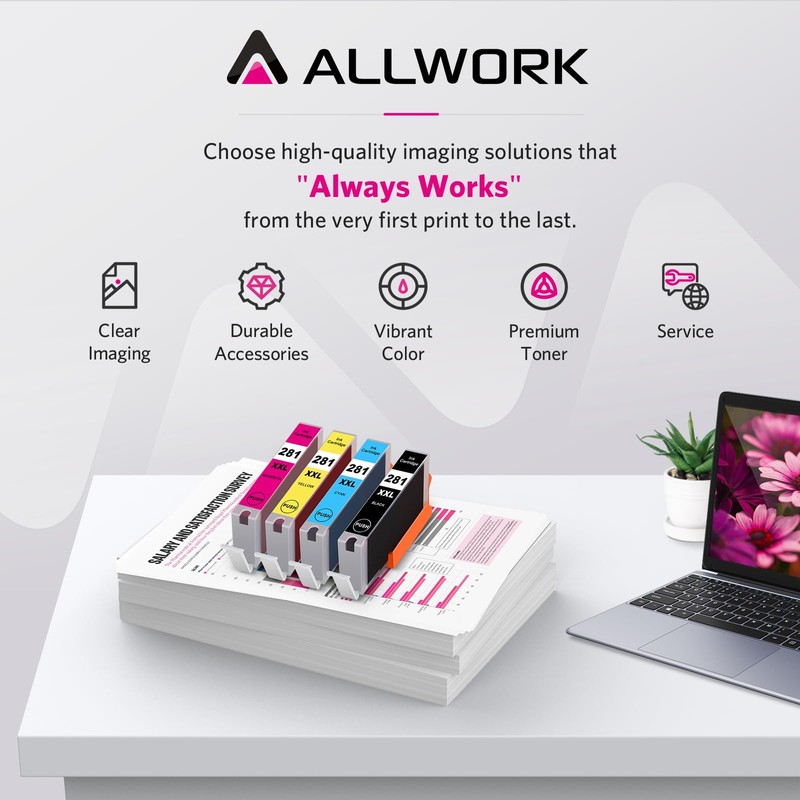 ALLWORK CLI-281XXL Compatible for Canon 281 TR8620a Ink Cartridges CLI-281XXL