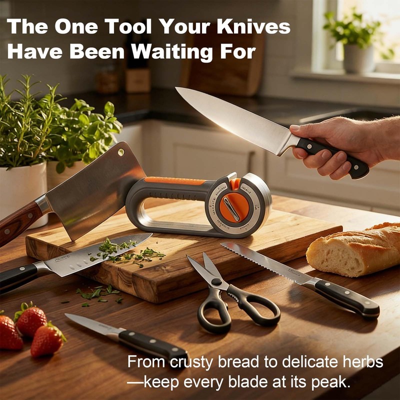 Flying Leaves 6-in-1 Knife Sharpener for Kitchen