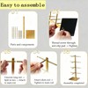 KMtilsh 3-Tier sunglass display stand Removable sunglass organizer Gold