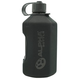 Alpha Bottle XXL+ Alpha Armour Insulated Neoprene Protective Sleeve. BPA Free, Made in the UK (Black)
