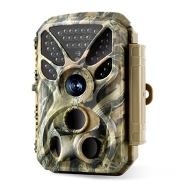 Folgtek 4K Hunting Camera Wildlife Cam 32MP Image & 2160P H.264 Video with Night Vision Motion Activated Password Protected & 120° Wide Angle for Detection Backyard Farm Wild Animals
